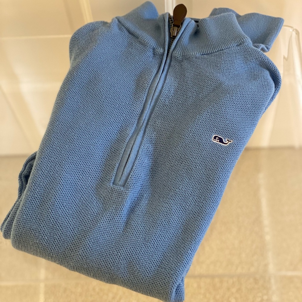 Blue Vineyard Vines half zip sweater